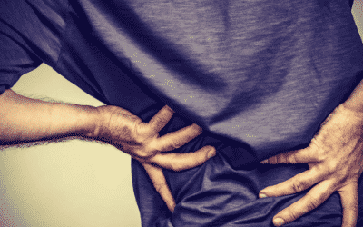 Person with backpain after a truck accident