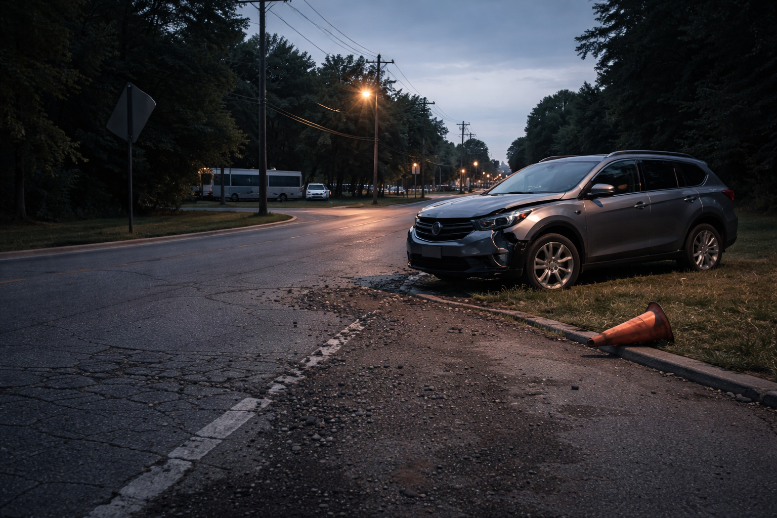 Single Vehicle Accident in Lexington